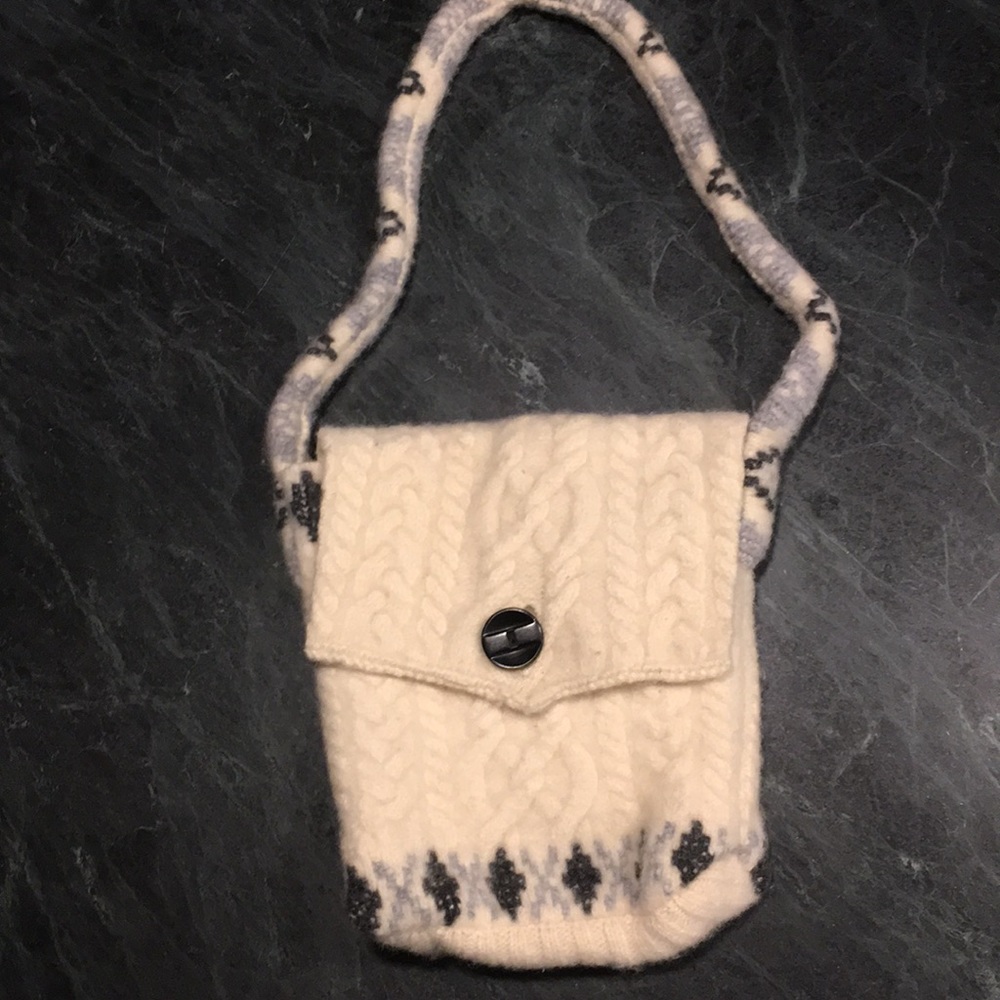 Up-Cycled felted wool sweater purse